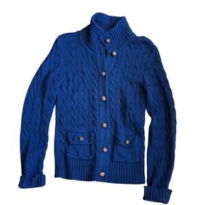 Ralph Lauren Rubgy Cable Knit Knot Button Sweater Women's S Wool Cashmere Blend